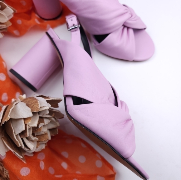 Rebecca Minkoff Pink Slingback 3.5 in Block Heel Size 7m - Picture 8 of 11